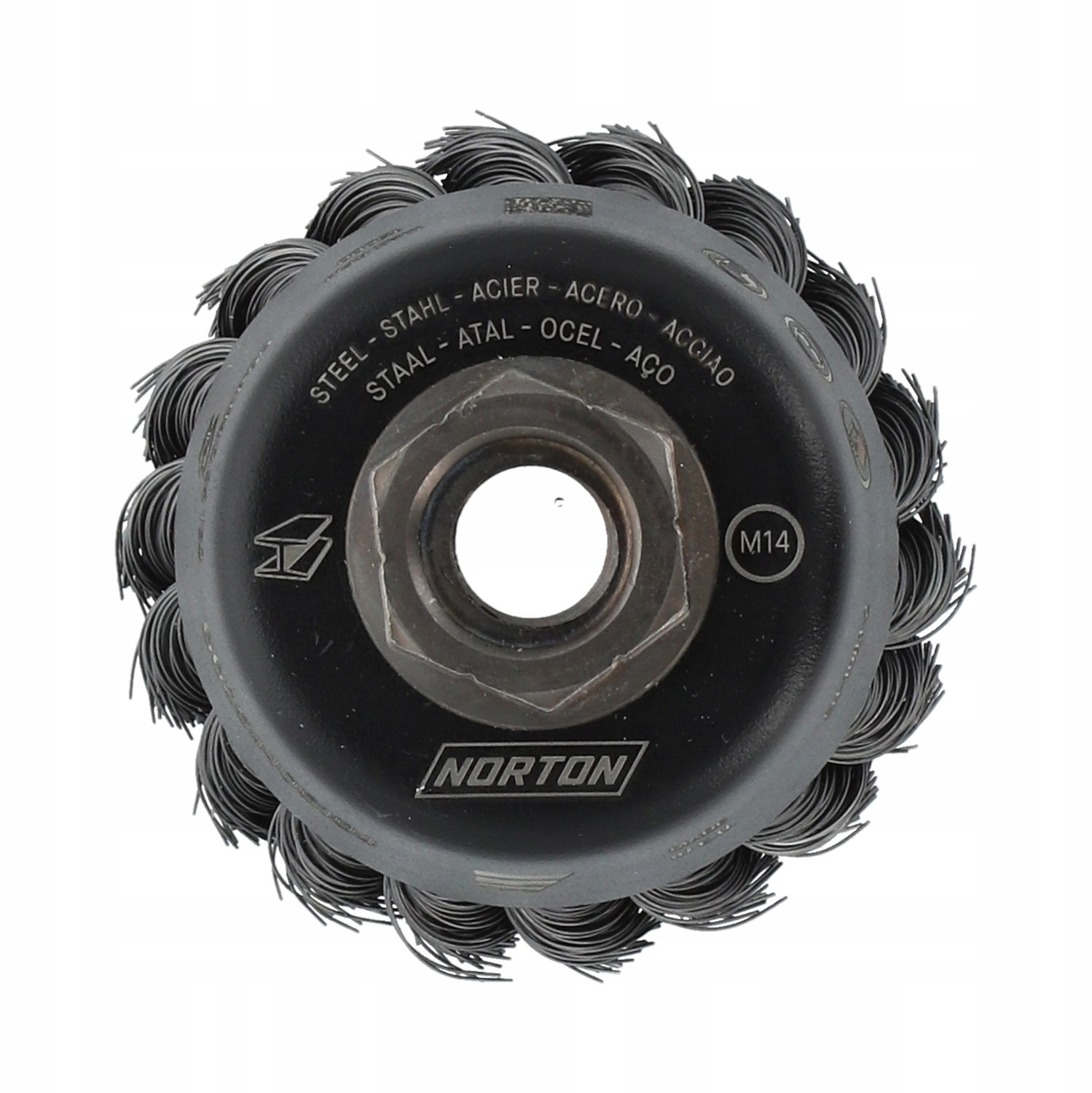 Norton Staalborstel voor Haakse Slijper 65mm M14 x 0,35mm Draad