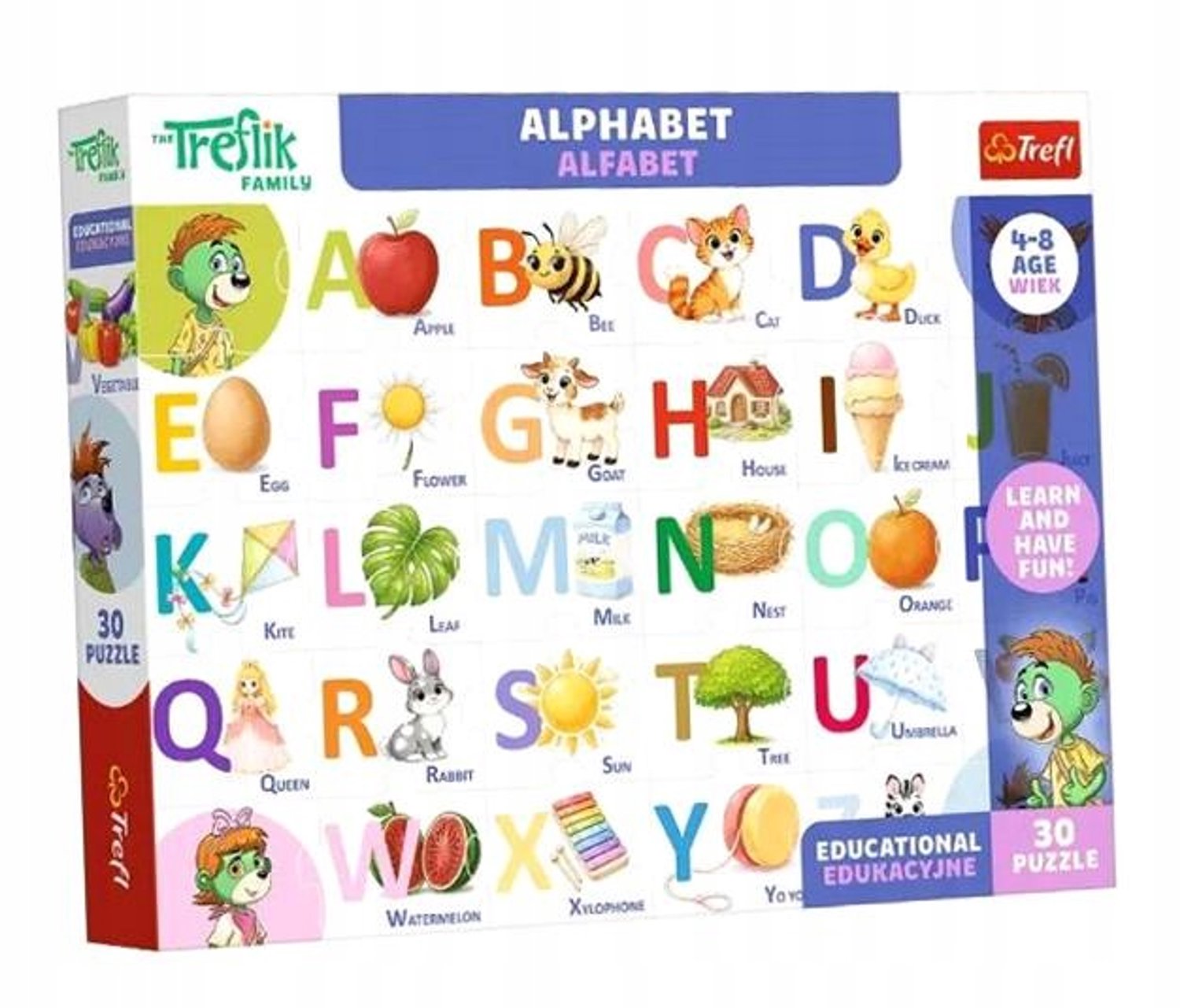 Trefl Alfabet Puzzel 30 Stuk - Leer Engels met Plezier
