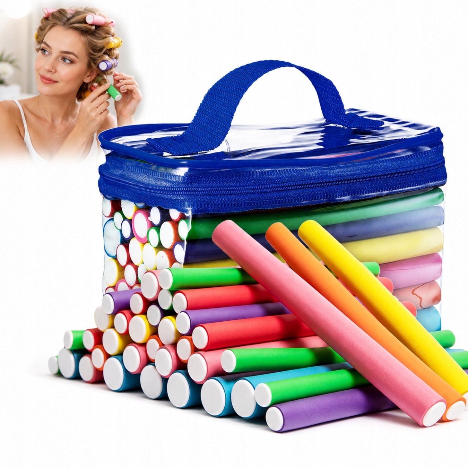 42x Flexibele Haarrollers voor Krullen - Zonder Hitte - 18cm