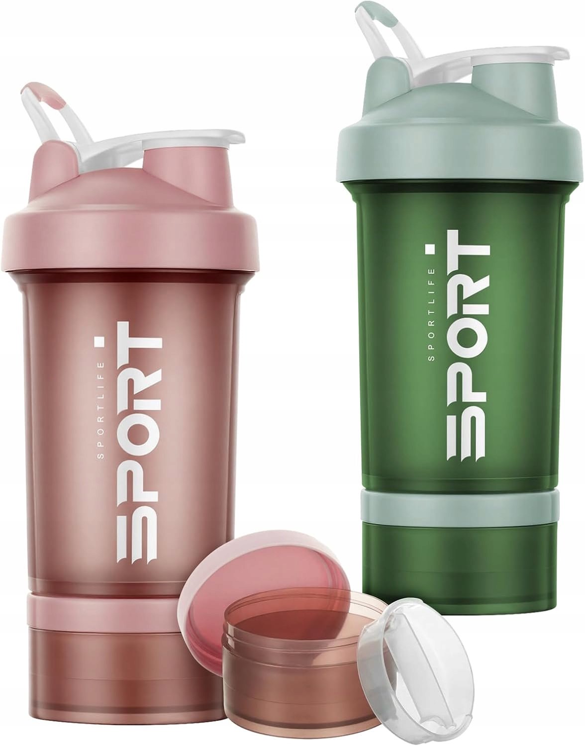 2x 500ml Proteïne Shaker met Mixbal - BPA-vrij - Fitness & Gym