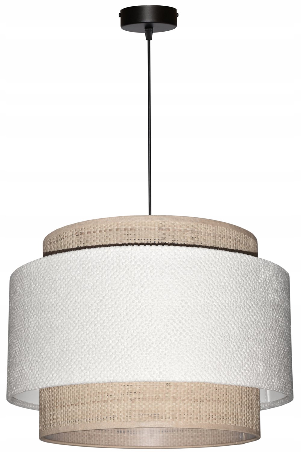Hanglamp Raffia Wit/Beige Boho Stijl 35cm E27