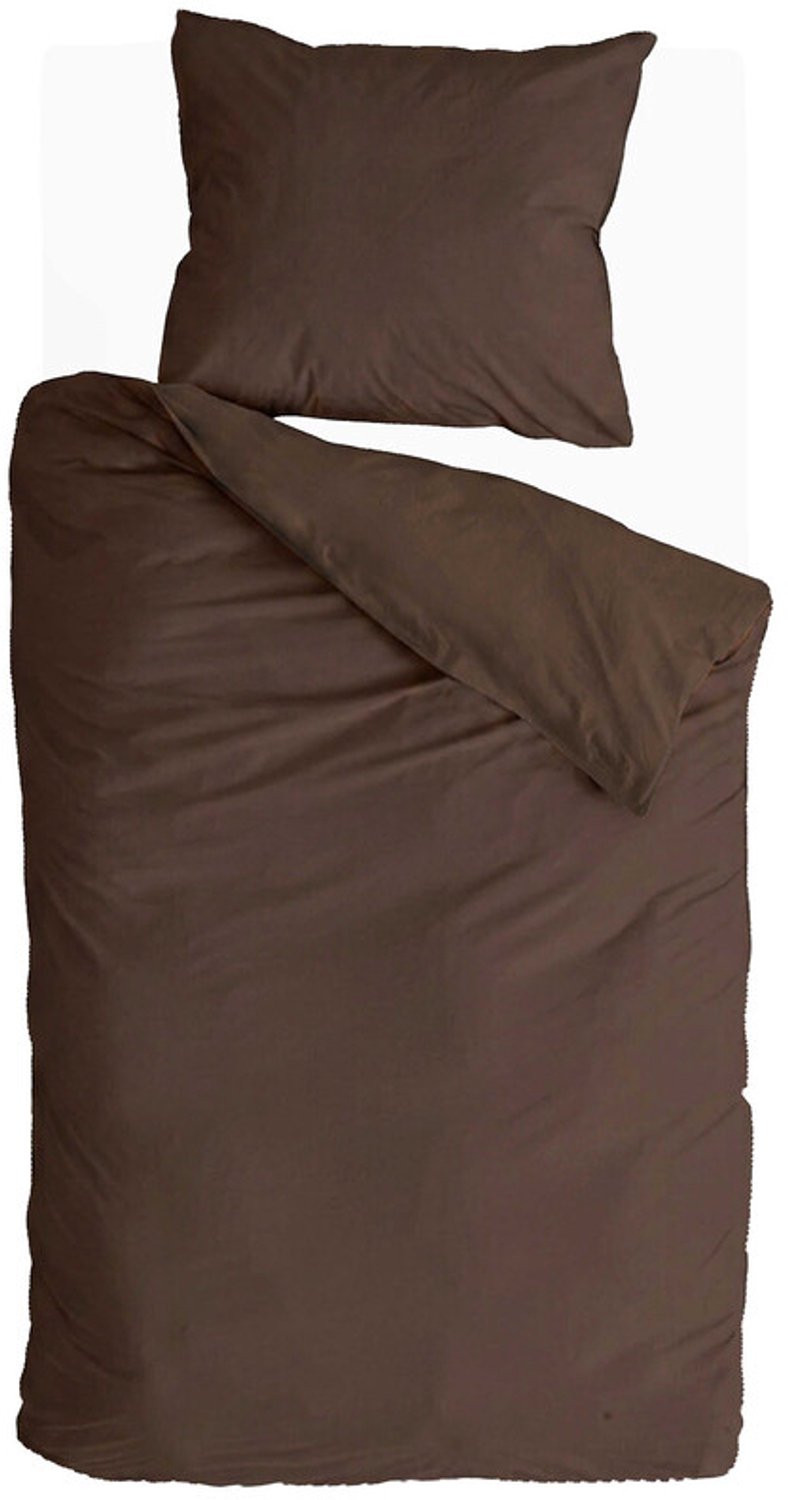 Byrklund Dekbedovertrek Quiet Cozy - 140x220 - 100% Katoen (BCI) - Chocolate Brown