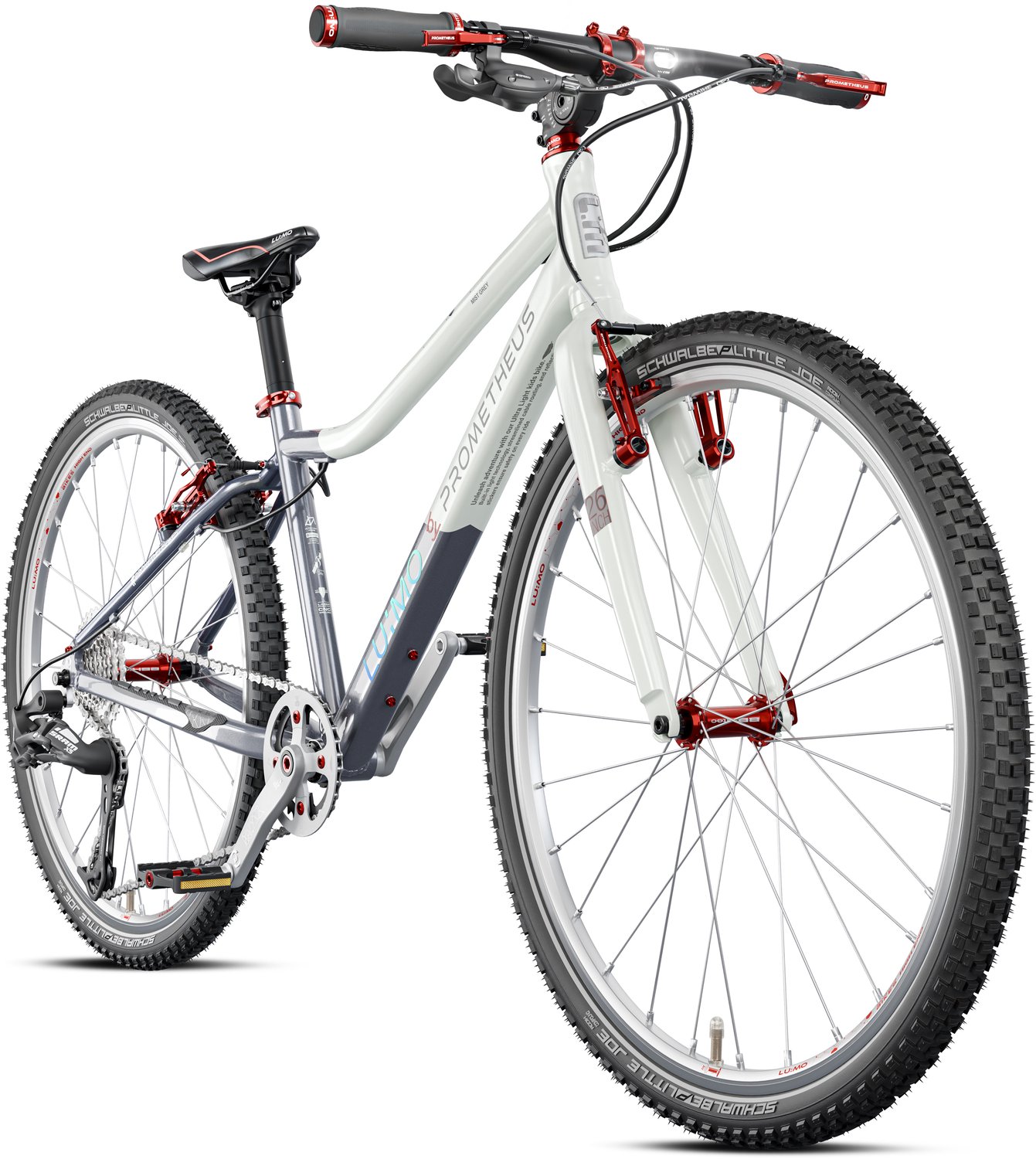 LU:MO Kinderfiets 26 inch - Premium+ - 10,3 kg - Verlichting - 10 jaar