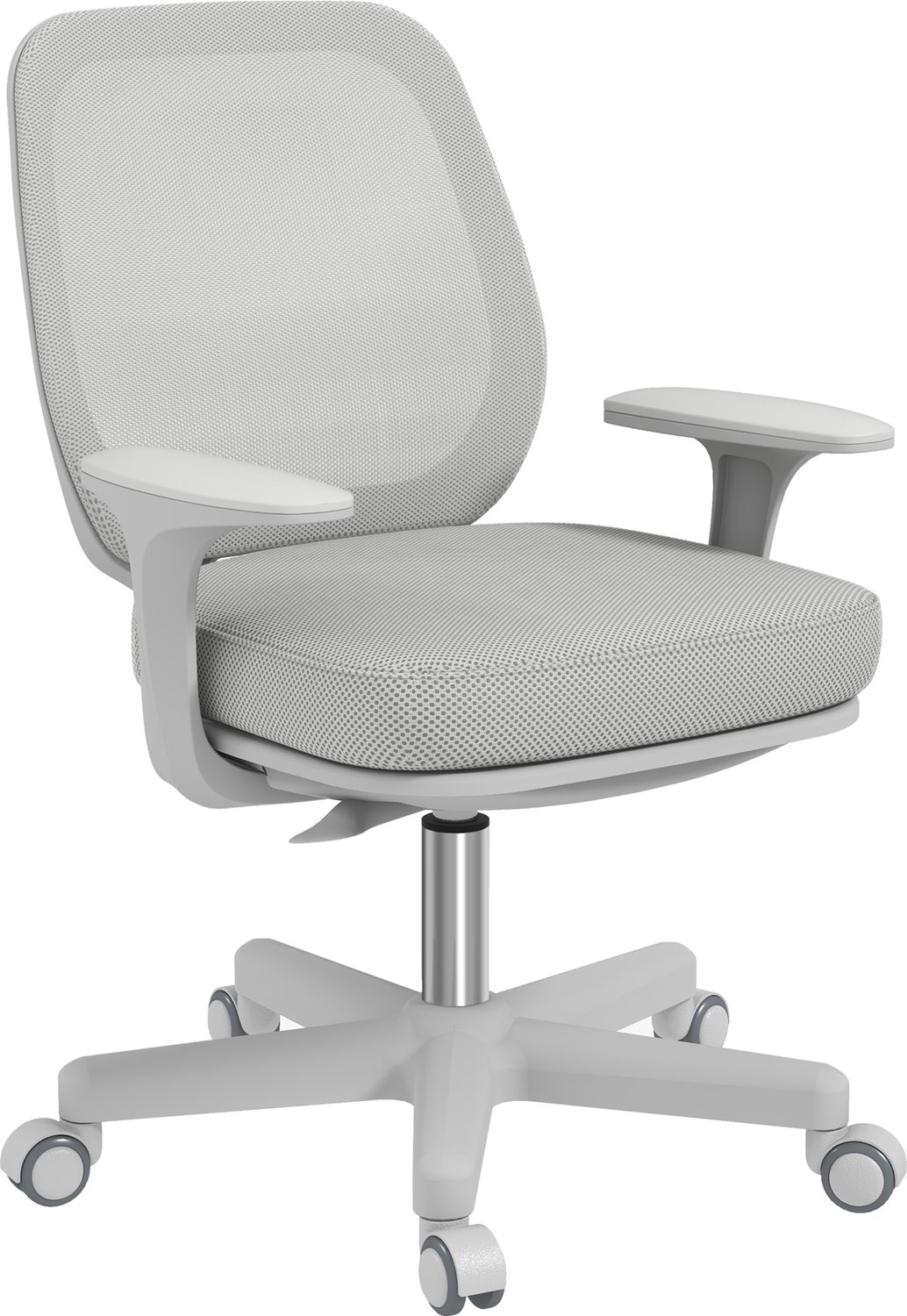 Vinona Ergonomische bureaustoel - Met ademende netrug - In hoogte verstelbaar en 360° draaibaar - 55 x 48 x 82,5-94,5 cm - Grijs
