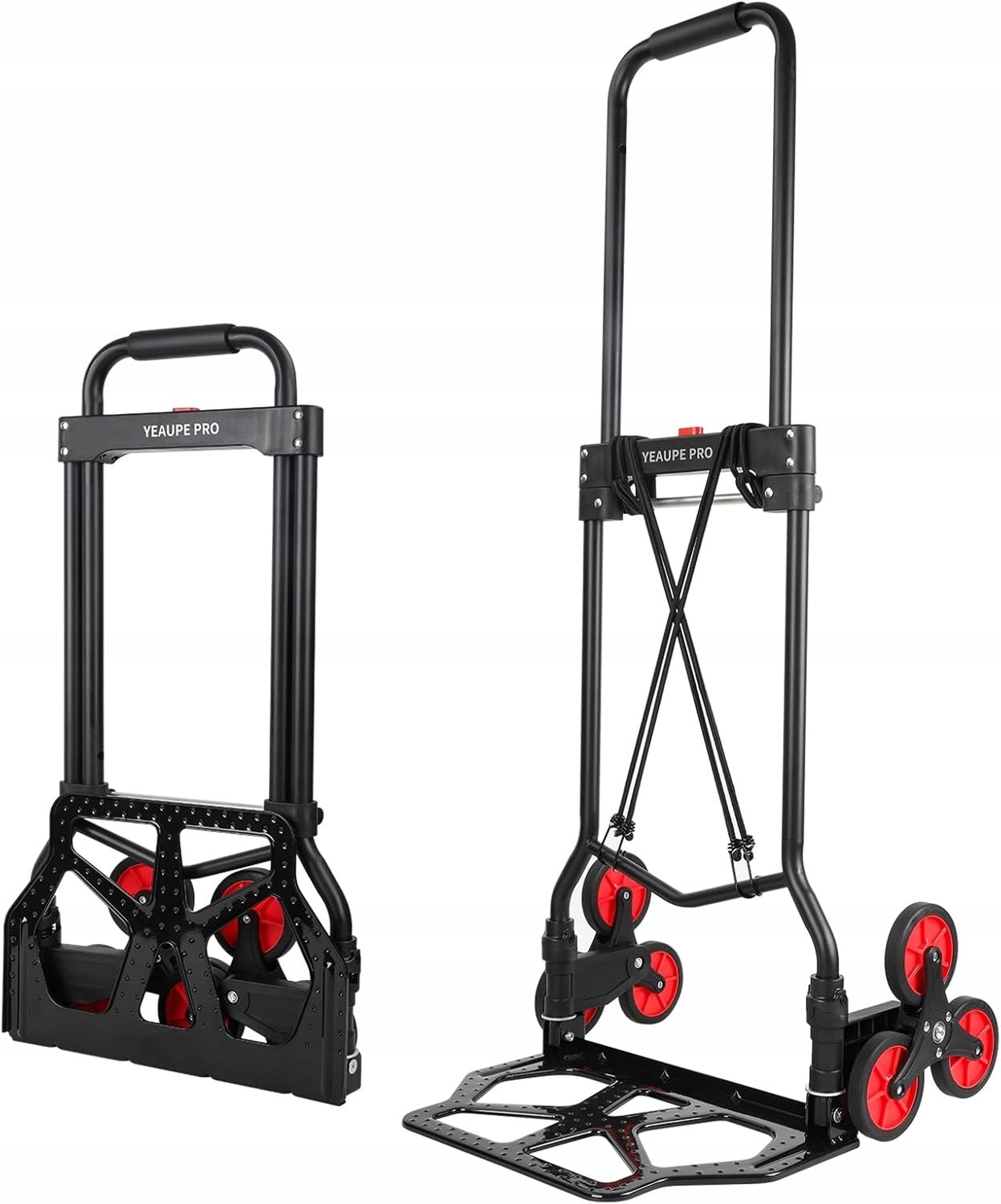 Merkloze Opvouwbare Stalen Trappenkruiwagen - 50 kg