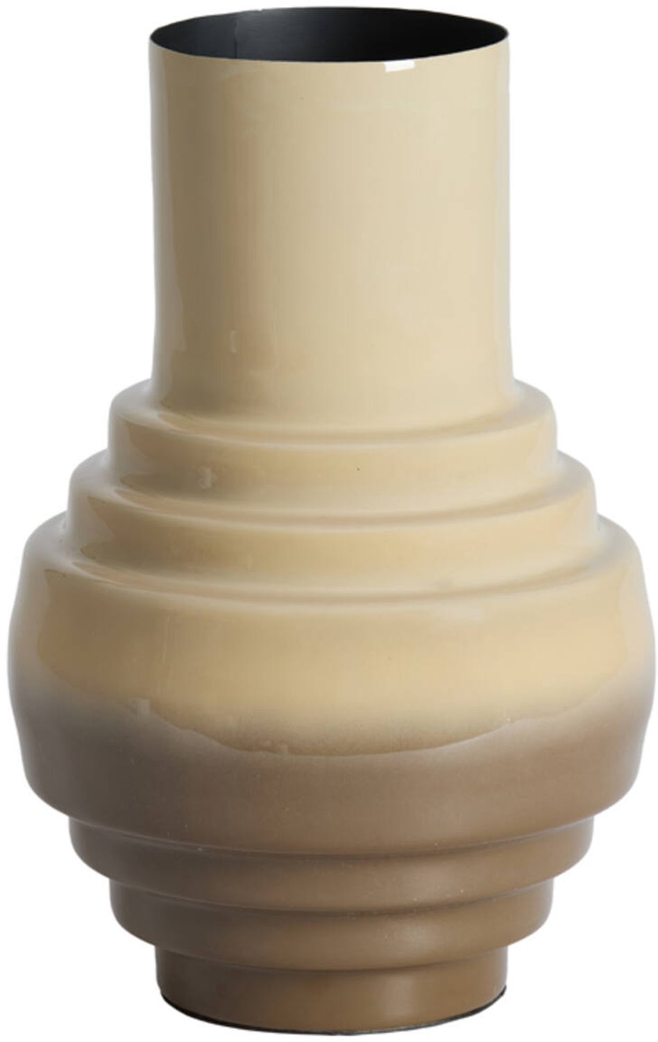 Light & Living Light&living Vaas deco Ø24x36 cm CARIMA taupe+donker bruin