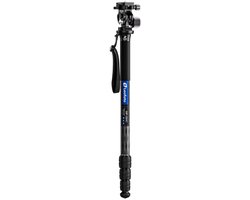 Leofoto MP-285C Carbon Monopod + VH-10S Balhoofd