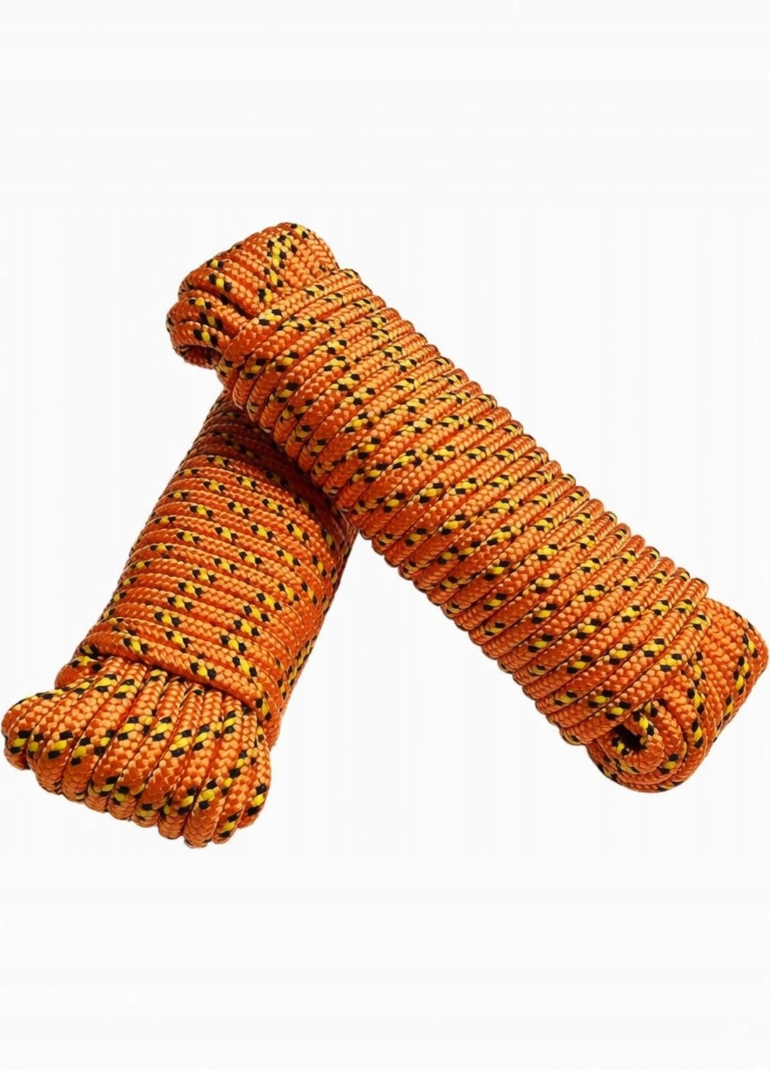 2x PP Touw 8mm 20m Oranje - Sterk tot 540 kg, Universeel