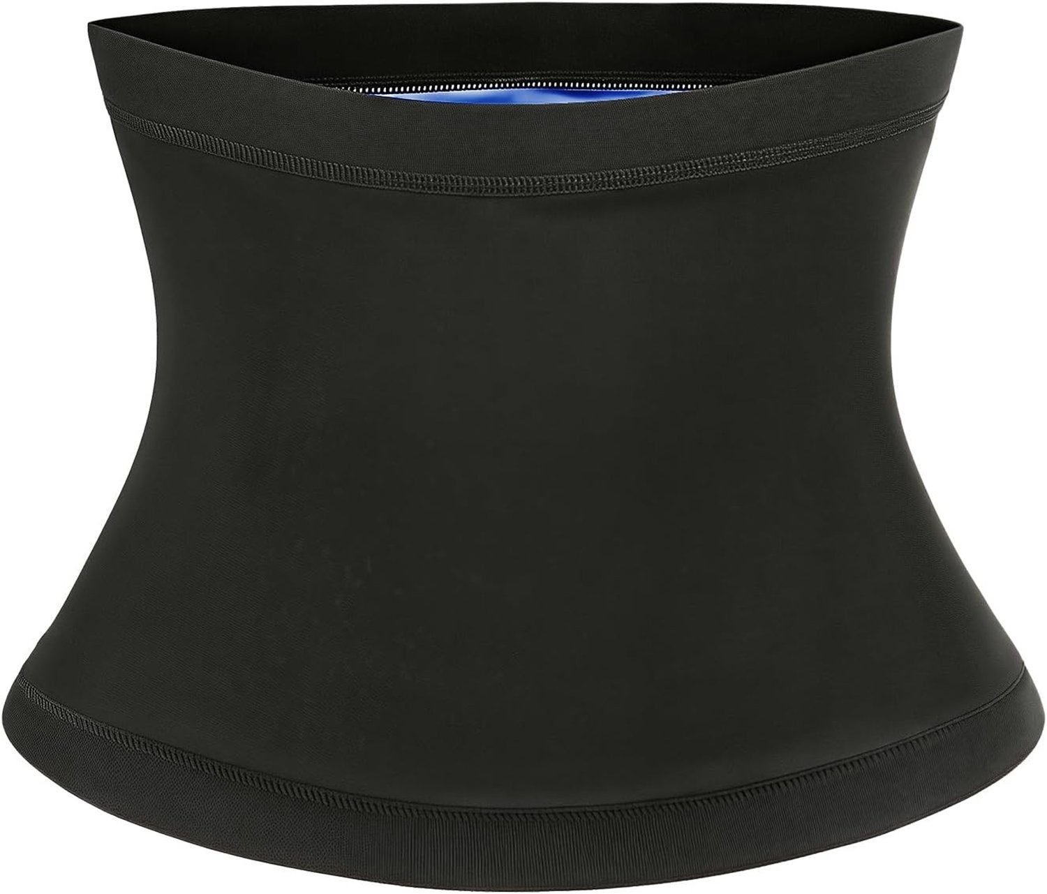 Outdoor buikriem voor dames en heren - Zwart met blauwe binnenkant, zweetband en tailletrainer voor een slanker figuur