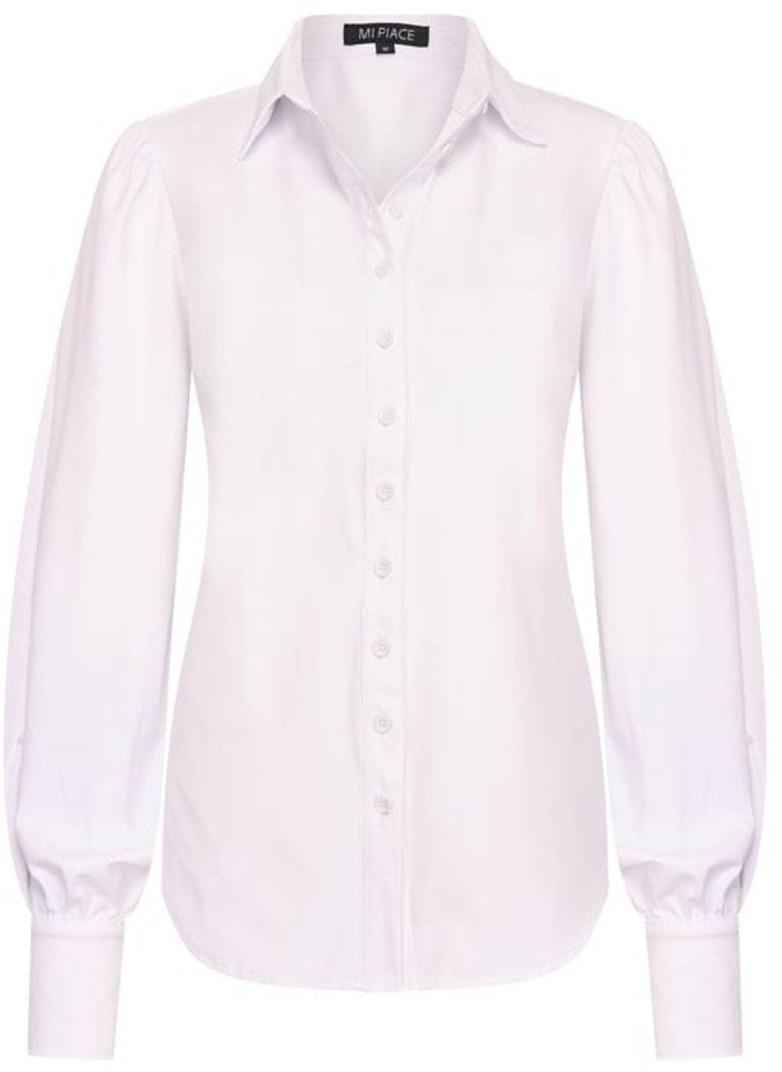 MI PIACE - Travel Blouse Pofmouw Uni White 2037 - Maat : XL