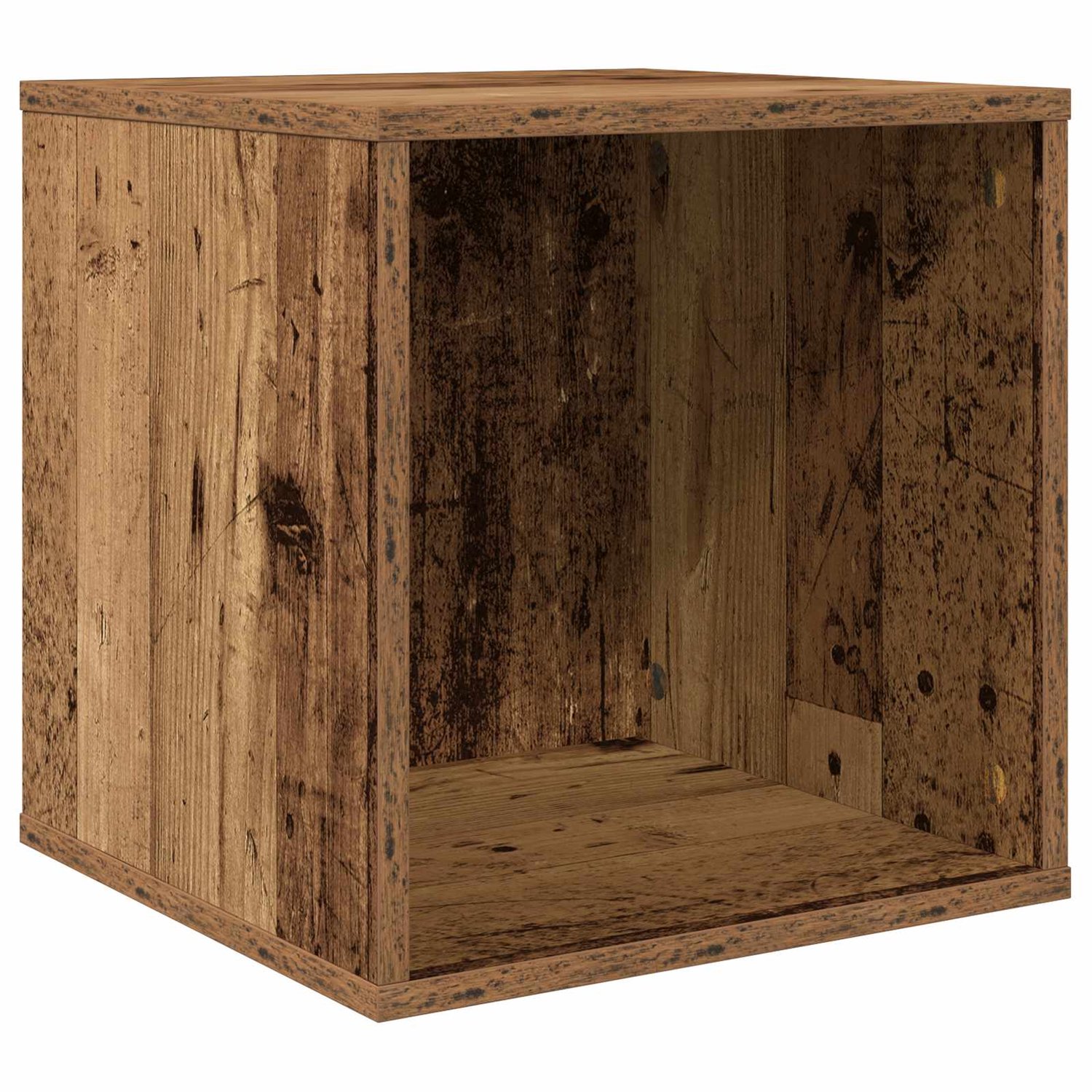 Image of vidaXL - Vinyl - Album - Doos - Oud - hout - 37 - x - 36,5 - x - 38 - cm - Bewerkt - hout