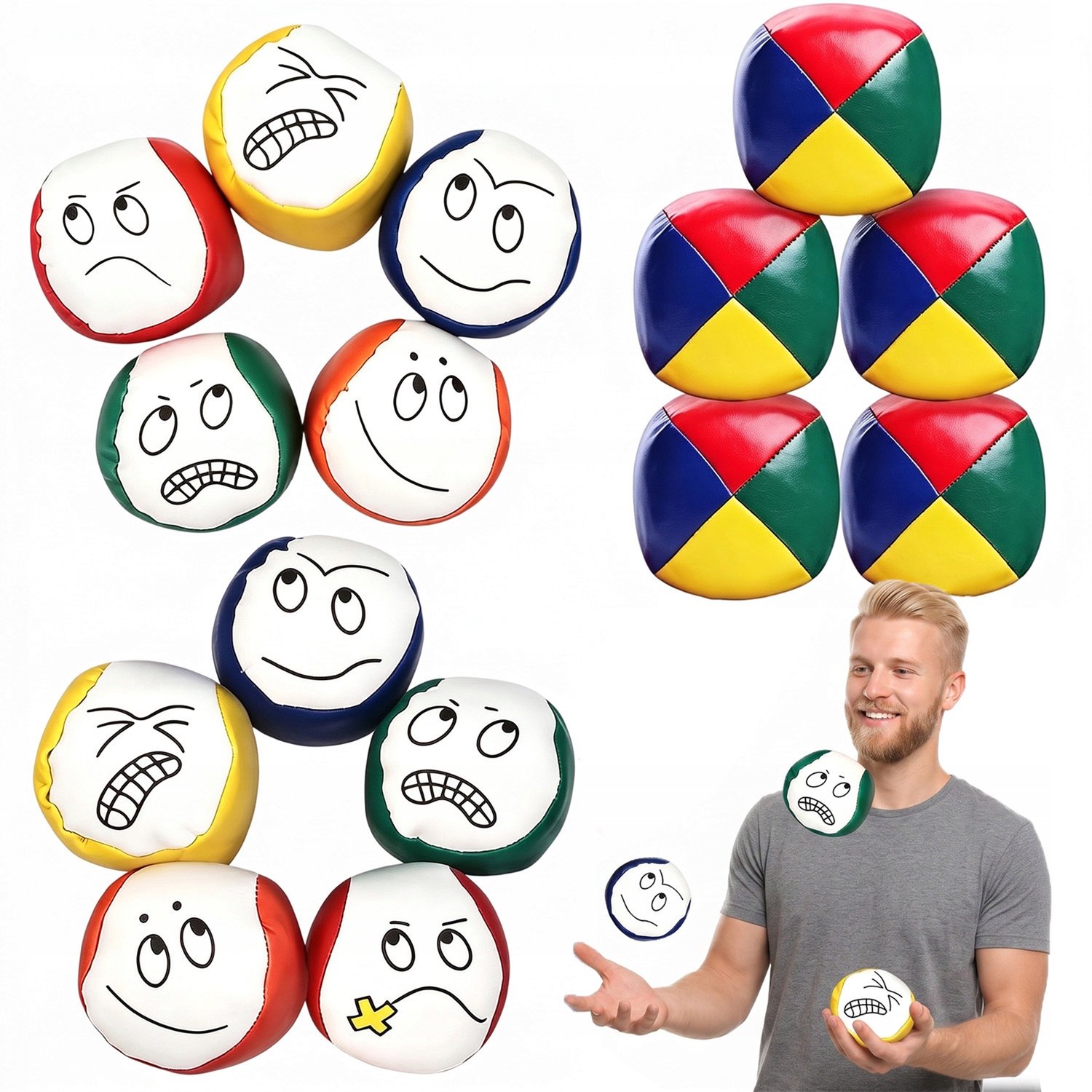 15x Jongleerballen voor beginners - Zachte, duurzame oefenballen