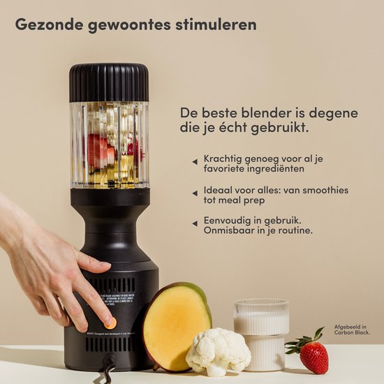 BEAST Mega 1200 Plus Compacte Hoogvermogen Blender Smoothie To Go - 1200W - 3 XL Tritan Bekers - Mixt Moeiteloos IJs & Bevroren Fruit - Salie van BEAST — afbeelding 5