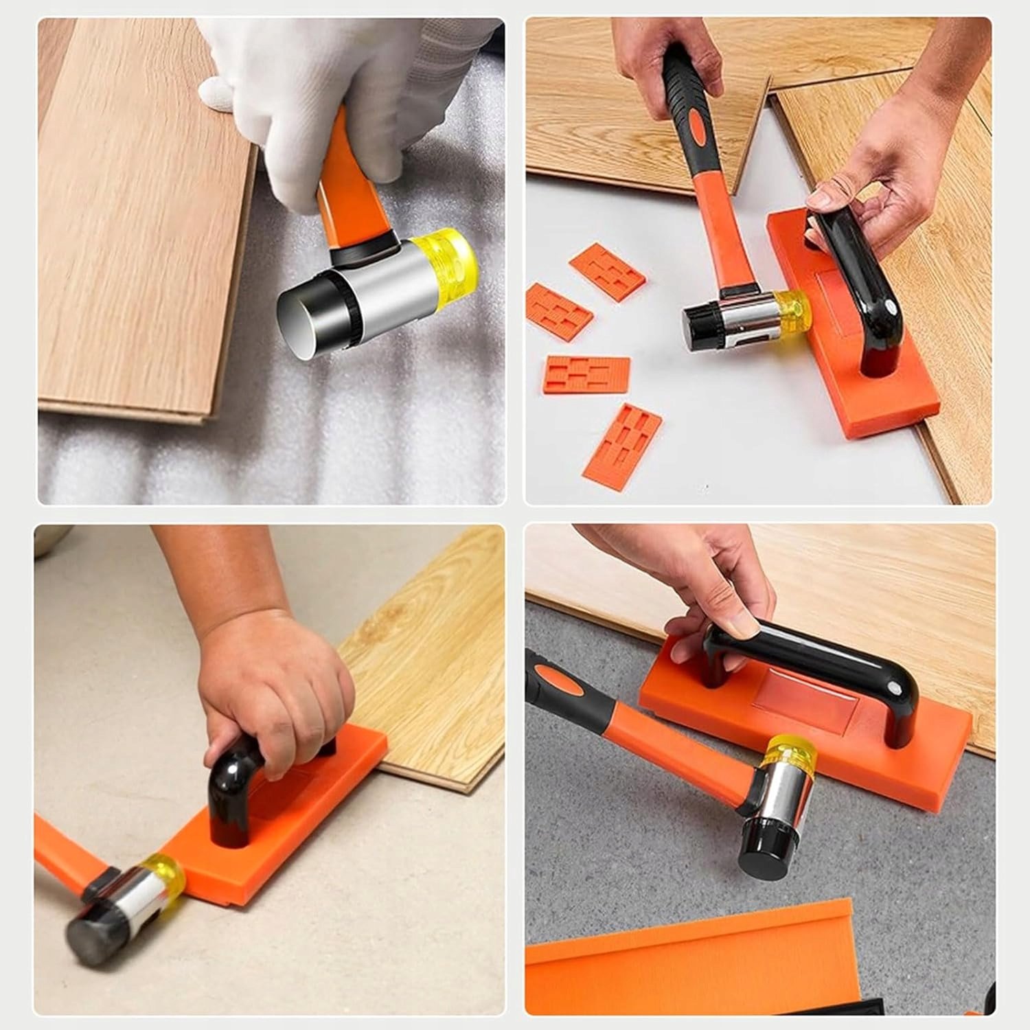43-delige Parket Legset: Hamer, Dobbelblok, Wiggen & Haak