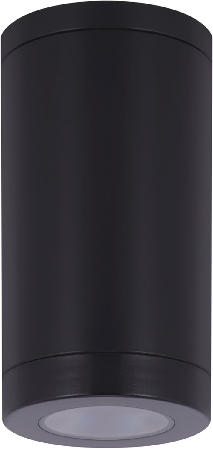 MESA - Opbouwspot / Plafondlamp - Rond - GU10 Fitting - 1 Lichtpunt - Zwart - Spotjes voor Buiten - IP54 - Dia. 72mm