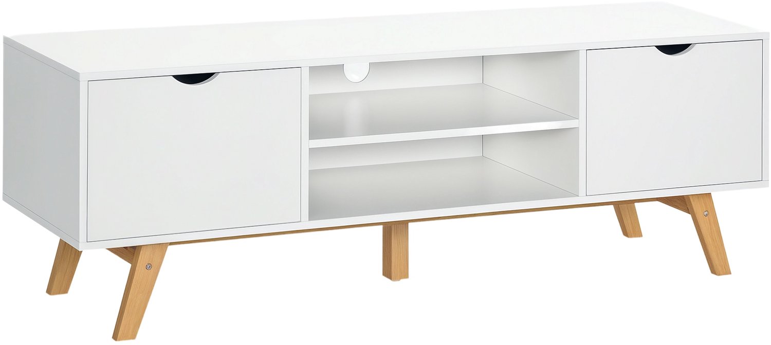 HOMCOM TV-standaard van MDF-panelen - 150x39x50cm - Wit