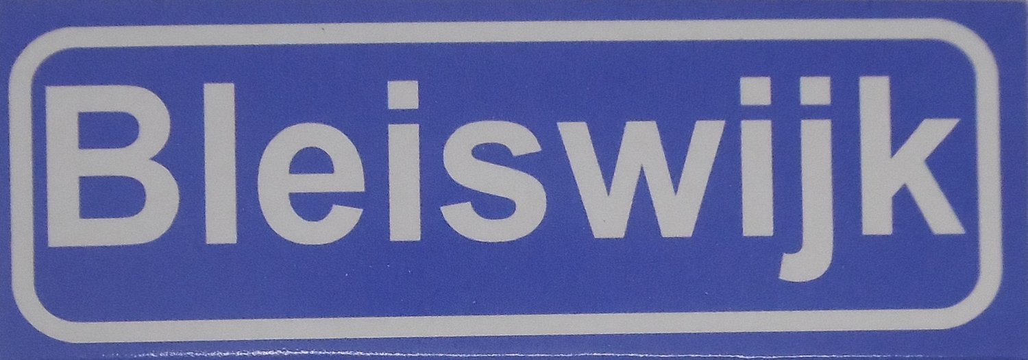 Souv© - koelkast magneet - plaatsnaam bord - kombord - souvenir - koelkastmagneetje - relatiegeschenk Bleiswijk