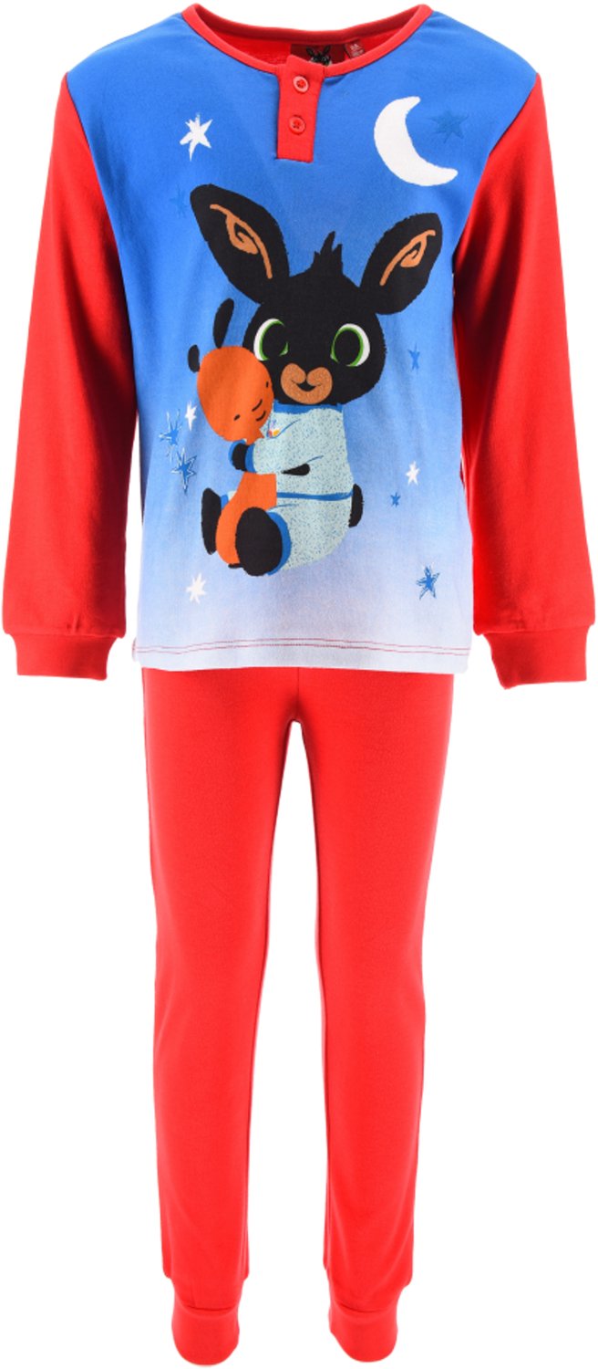 Bing Bunny Kinderpyjama - Jongens & Meisjes - Rood - 100% Katoen - Lange Mouwen - Maat 116