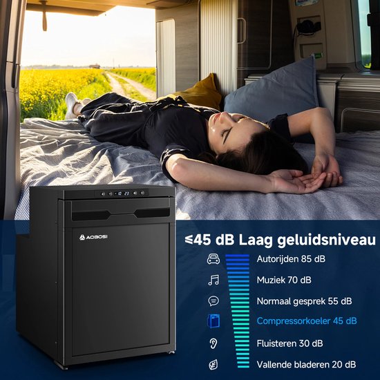 Koel-Vriescombinatie 45 Liter – Compressorkoeling – App-Bediening – Voor Camper, Auto en Boot – Zwart — afbeelding 5