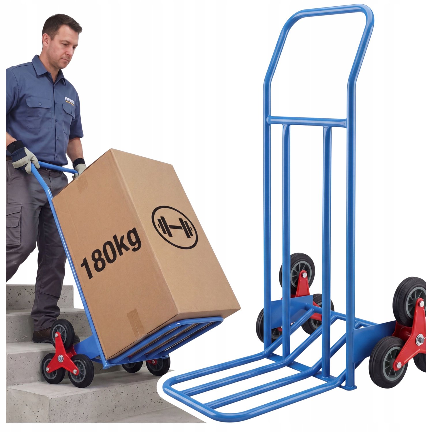 Opvouwbare Trappenkruiwagen - 180 kg