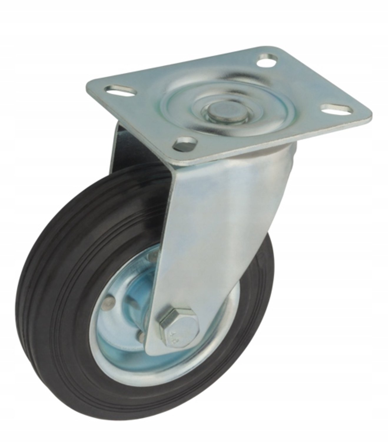 Zwenkbaar Wiel 125mm voor Karren - Max. 100kg