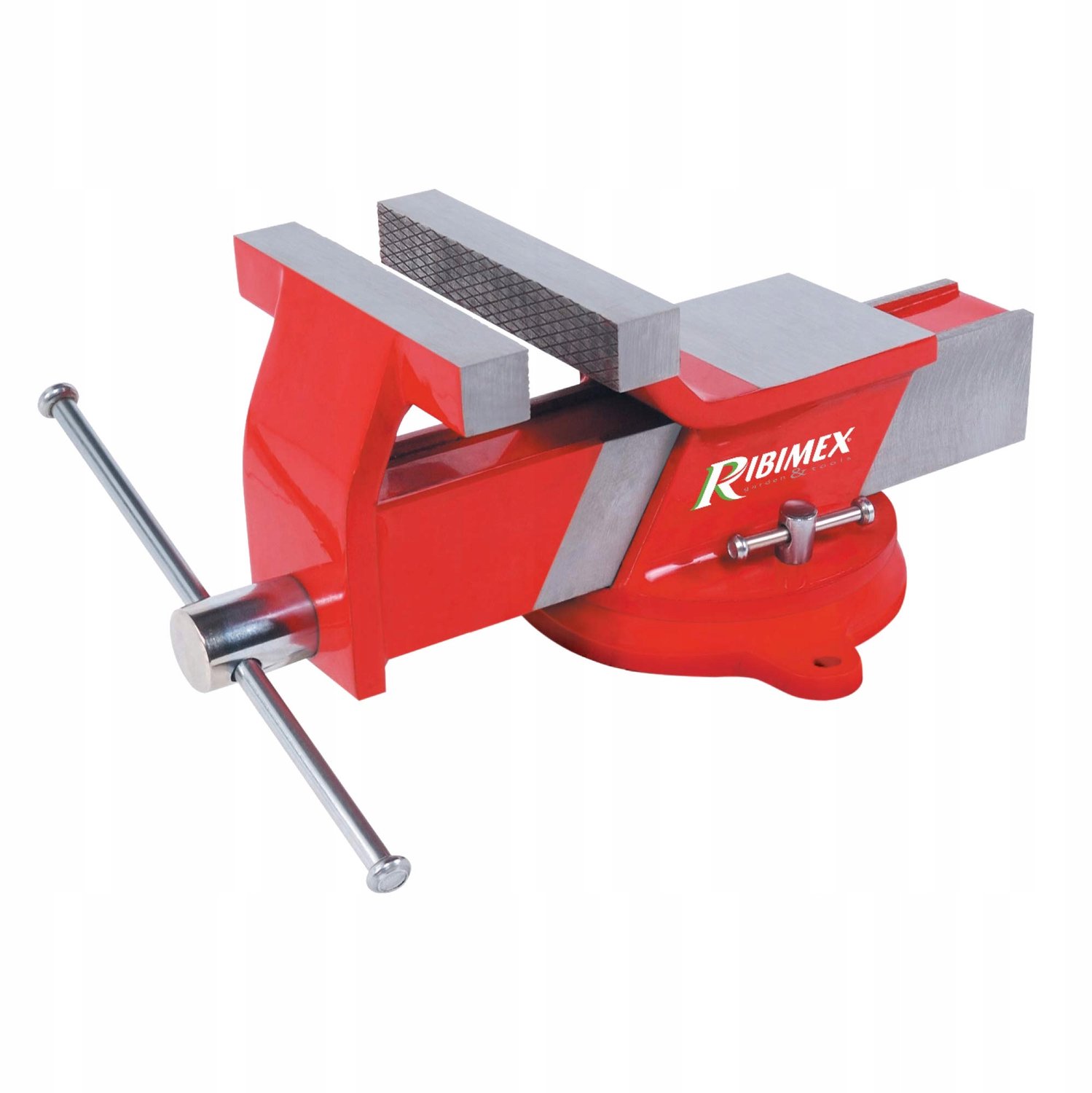 Ribimex PRETAU100/A Stalen Werkbankklem 100mm met Draaibare Basis