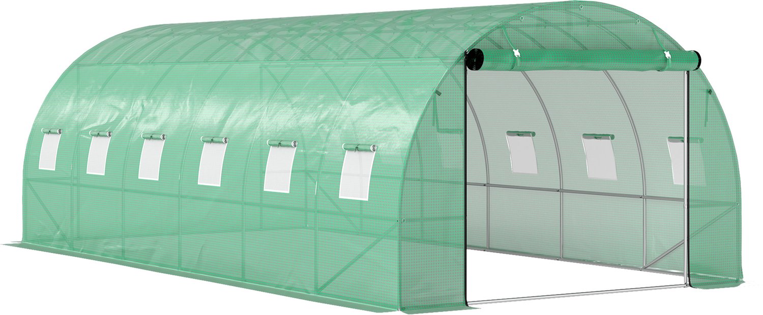 Sunona Foliekas - Met oprolbare deuren en ramen - 600 x 300 x 197 cm - Groen