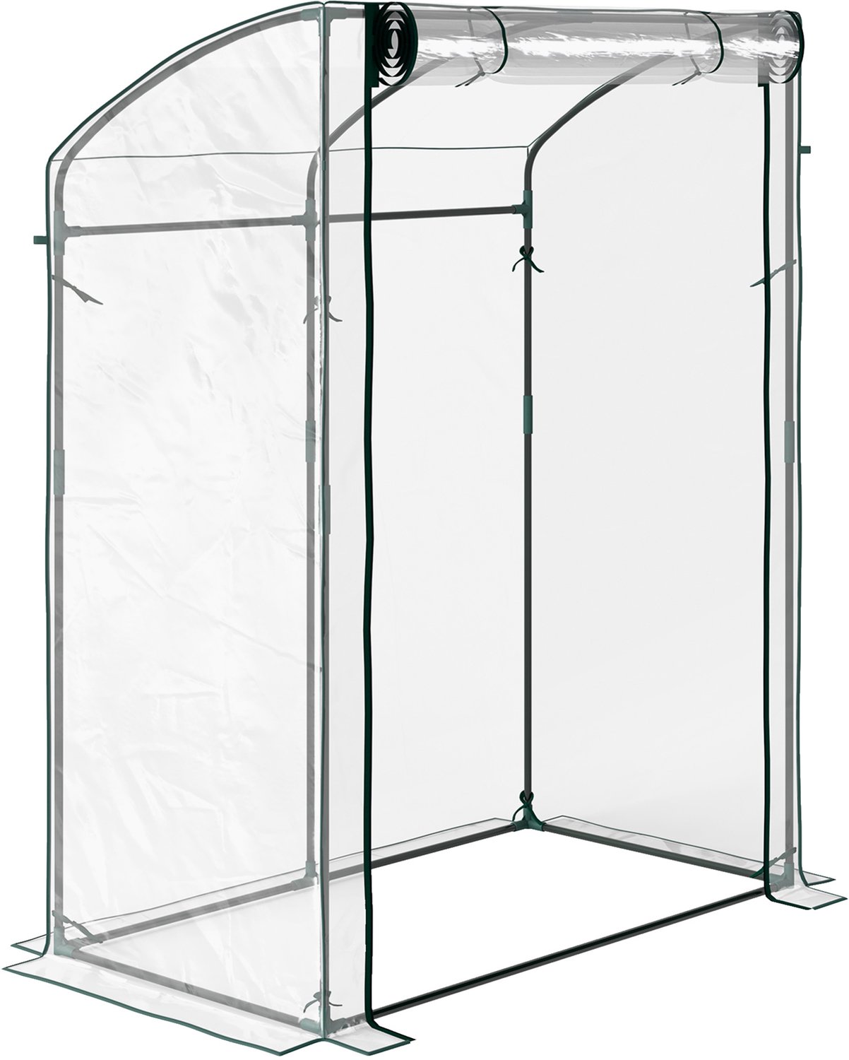 Sunona Foliekas met roldeur - 128 x 70 x 170 cm - Transparant/Groen