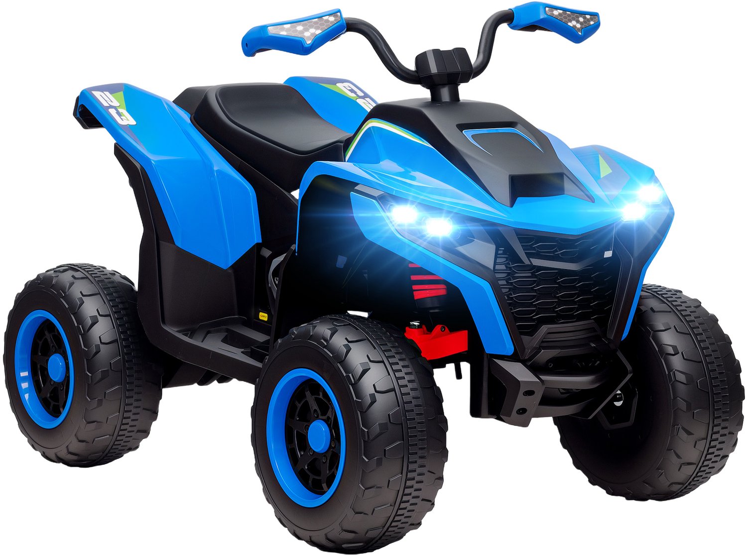 Playon Elektrische kinderquad - Met verlichting en muziek en USB-aansluiting - 109 x 69 x 75 cm - Blauw