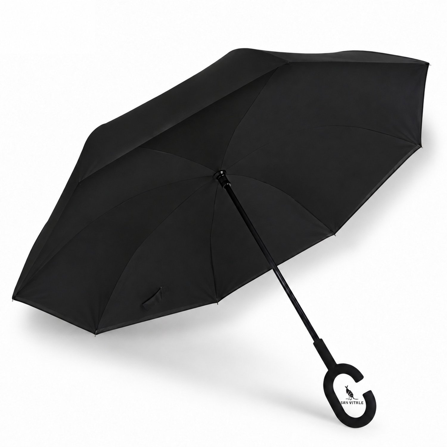 San Vitale® - Unieke reversible Windproof Paraplu - Paraplu opvouwbaar - Paraplu's - Zwart