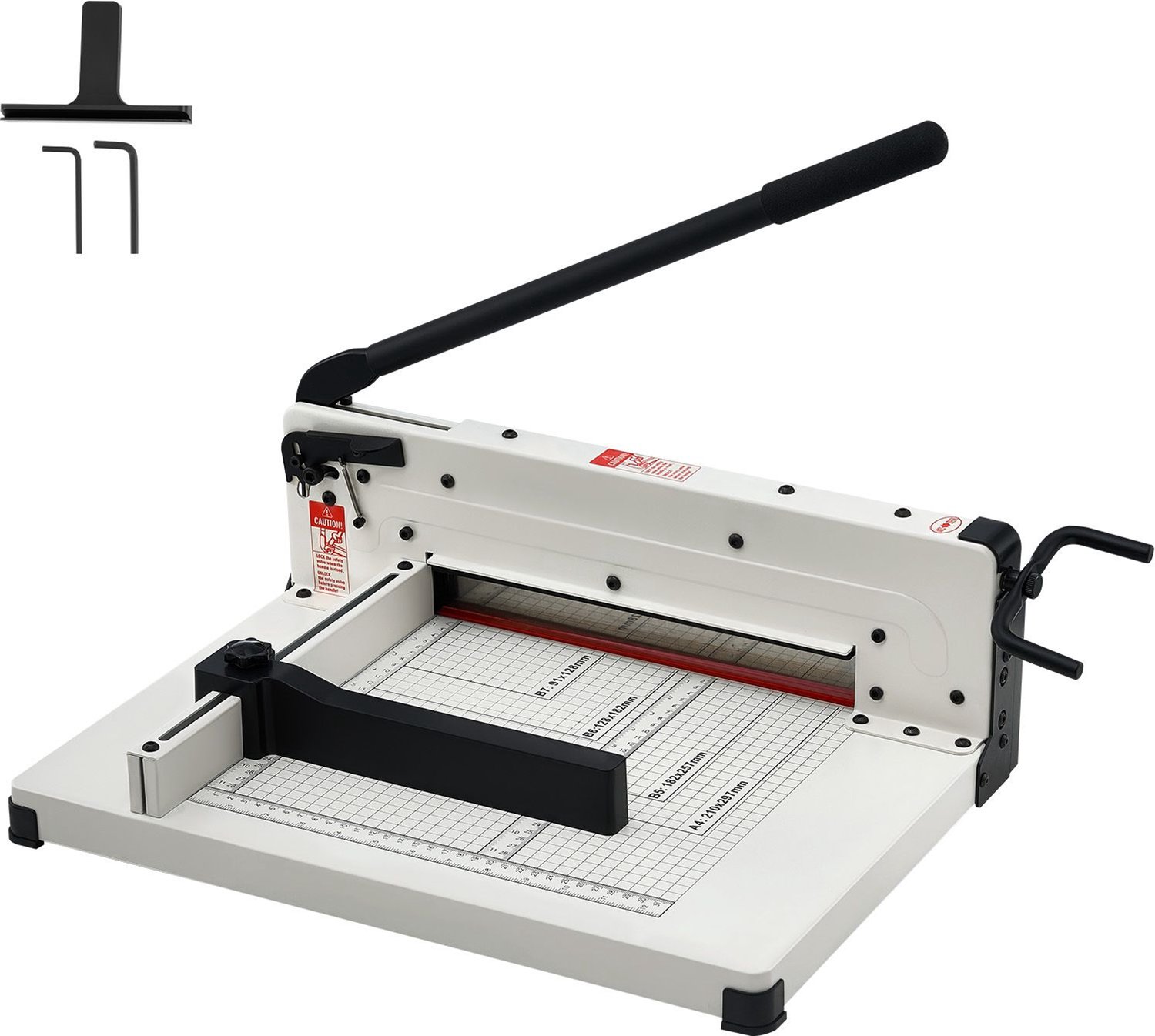Papiersnijder 30-5 cm A4 guillotine papiersnijder met een capaciteit van 400 vellen en een metalen voet.
