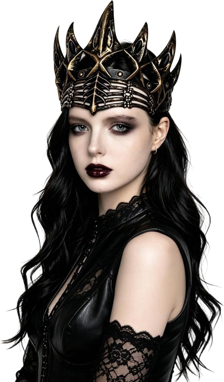 Gothic Kroon voor Halloween - Ravenkroon Hoofdsieraad voor Vrouwen en Mannen, Perfect voor Feestjes en Cosplay