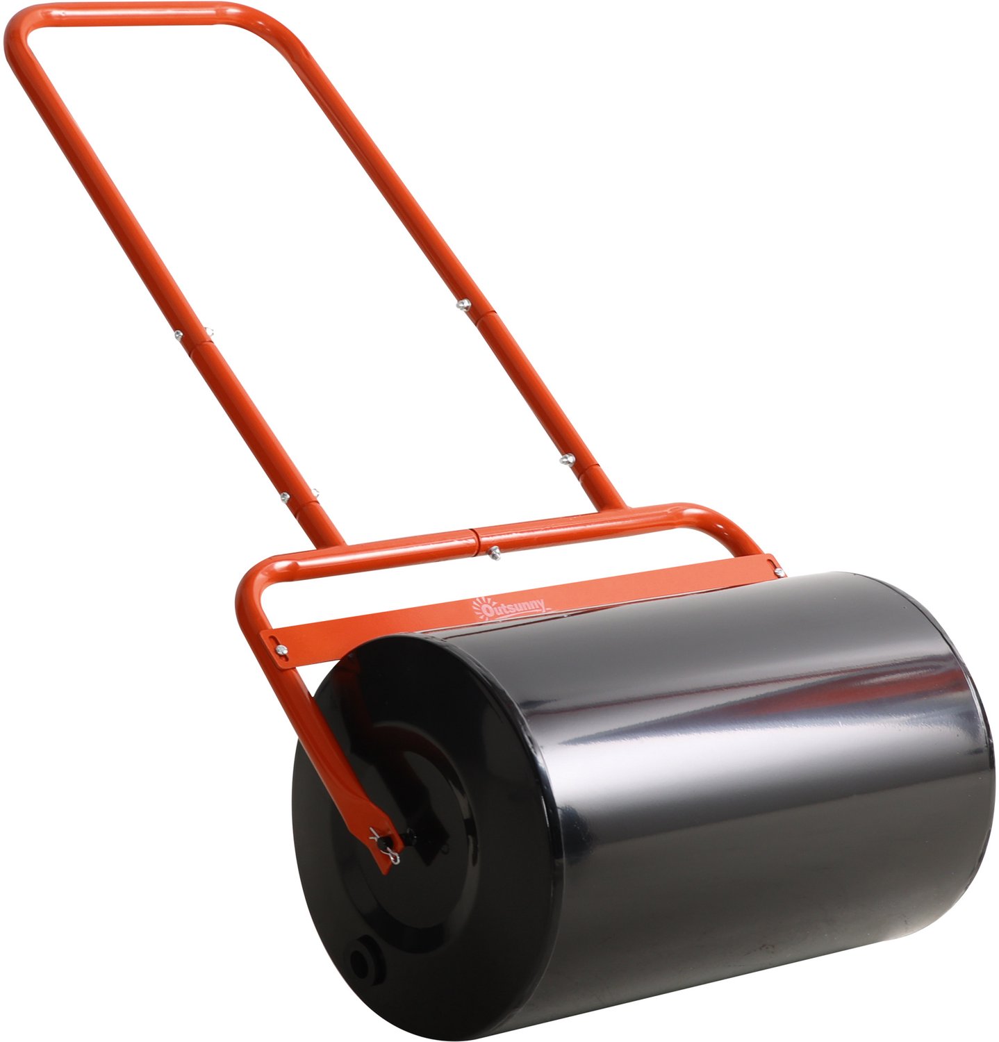 Gazonwals- 13 gallon zand-/watergevulde werfroller- stalen graszodenroller met Easy-Turn Plug en U-vormige ergonomische handgreep voor handig duwen en trekken- voor gazon- tuin, boerderij- park