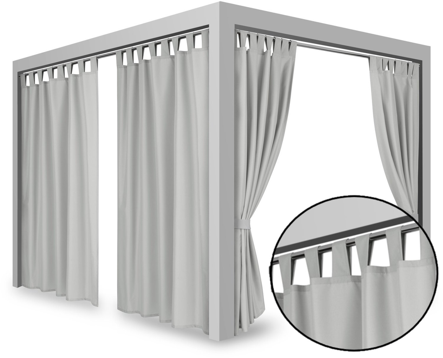 Waterdicht Tuindoek TARAS Balkon 150x220cm met Lus & Tie-back