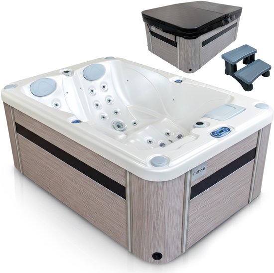 MOSSA VL-2P-PRO-PW-LB-Z Buitenspa 2 Persoons - 50 Jets - 600 L