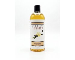 Sther Premium Massageolie - Vanille - 500ml - Natuurlijk Glijmiddel op Oliebasis - Met Avocado-olie - Langdurig Glijvermogen