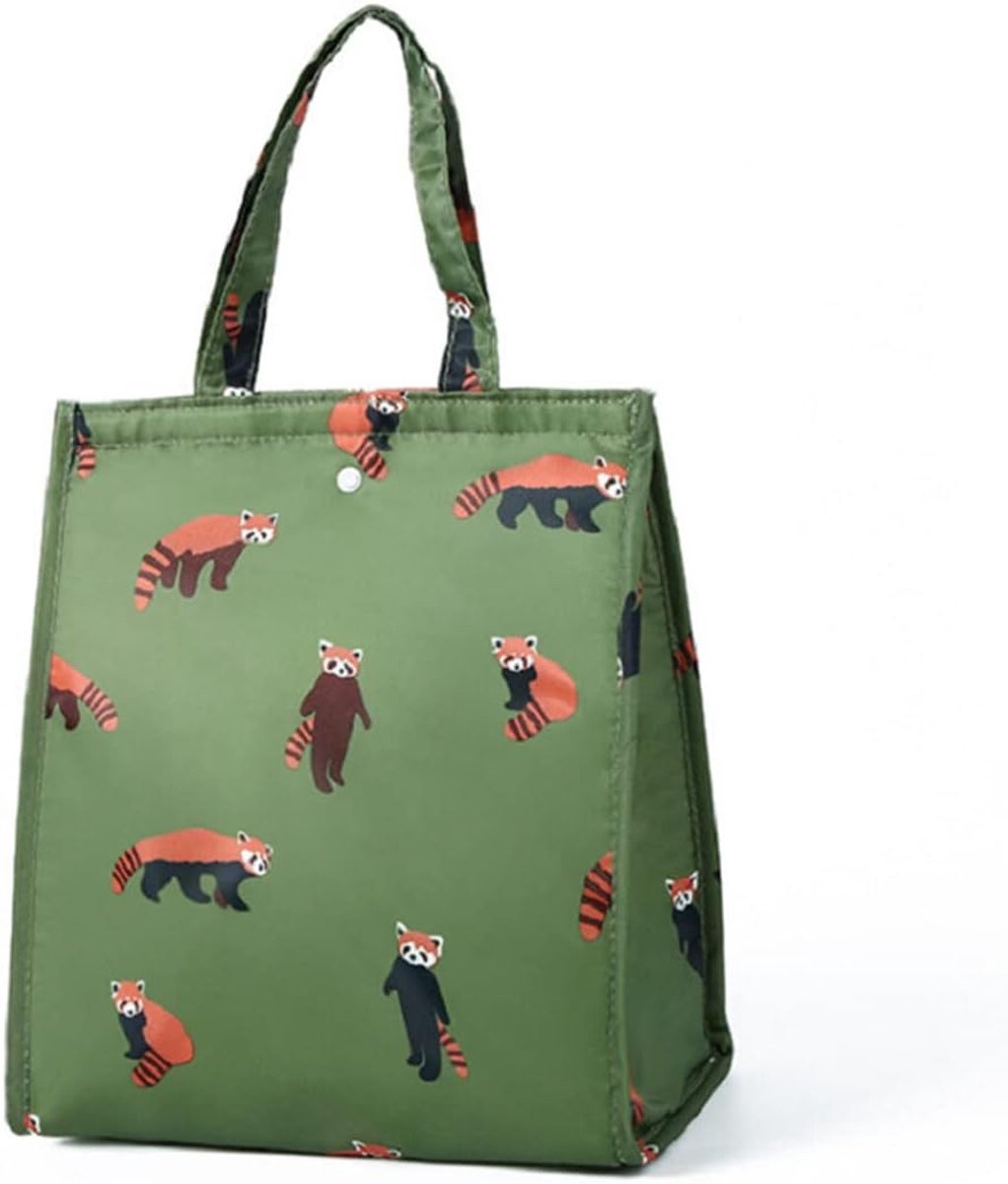 Draagbare, geïsoleerde lunchtas – Ruime bento-tas voor picknick en voedsel, waterdichte koeltas van canvas – Draagbare, thermisch geïsoleerde lunchtas voor eten en picknicks – Koeltas voor dames en kinderen