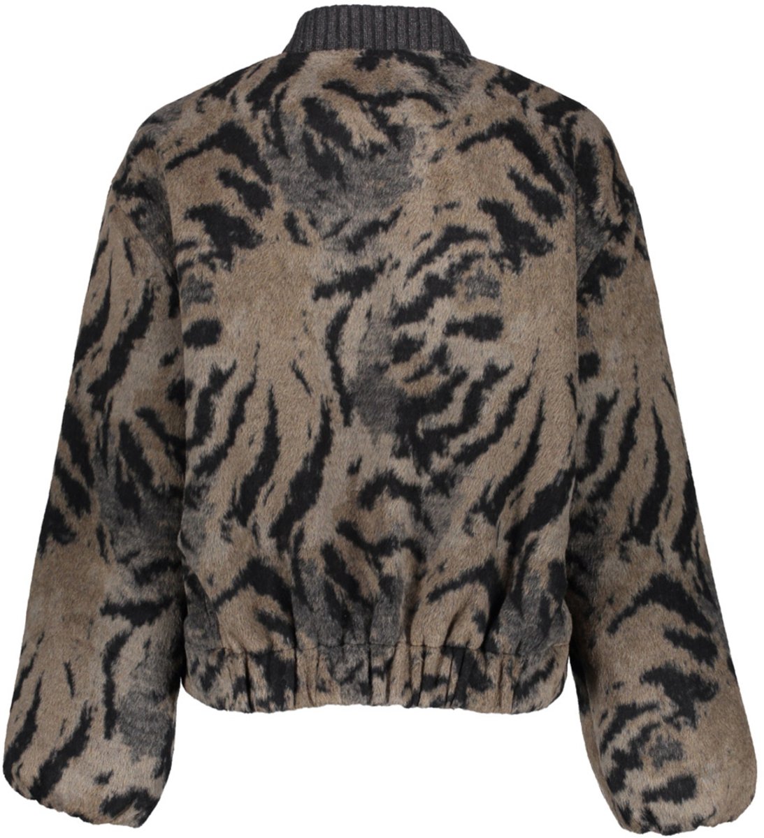 Geisha Jas Bomberjack Met Animalprint 6551710 000999 Black/grey/brown Dames Maat - L