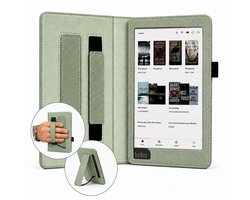 Hoes geschikt voor Kobo Aura H2O Edition 2 – Book Case met Handgreep & Kickstand – Auto/Wake – Groen