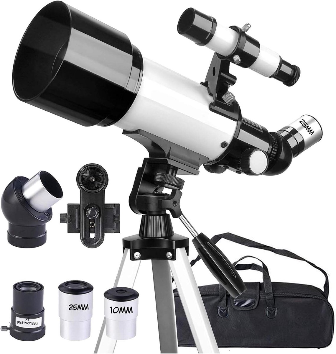 Kavo Sterrenkijker - Refractor Telescoop - Astronomietelescoop - Zwart/Wit - 60cm x 24cm x 13cm