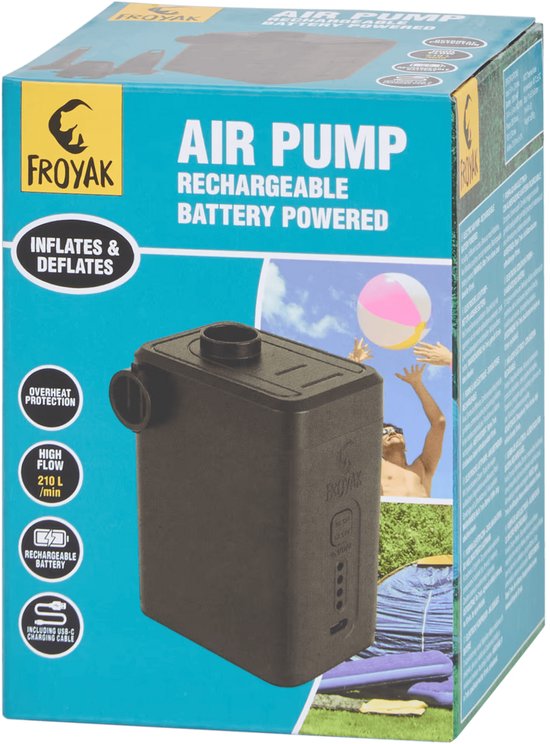 Froyak compacte opblaaspomp - voor op vakantie/kamperen - draadloos - trend 2021! van Froyak — afbeelding 3