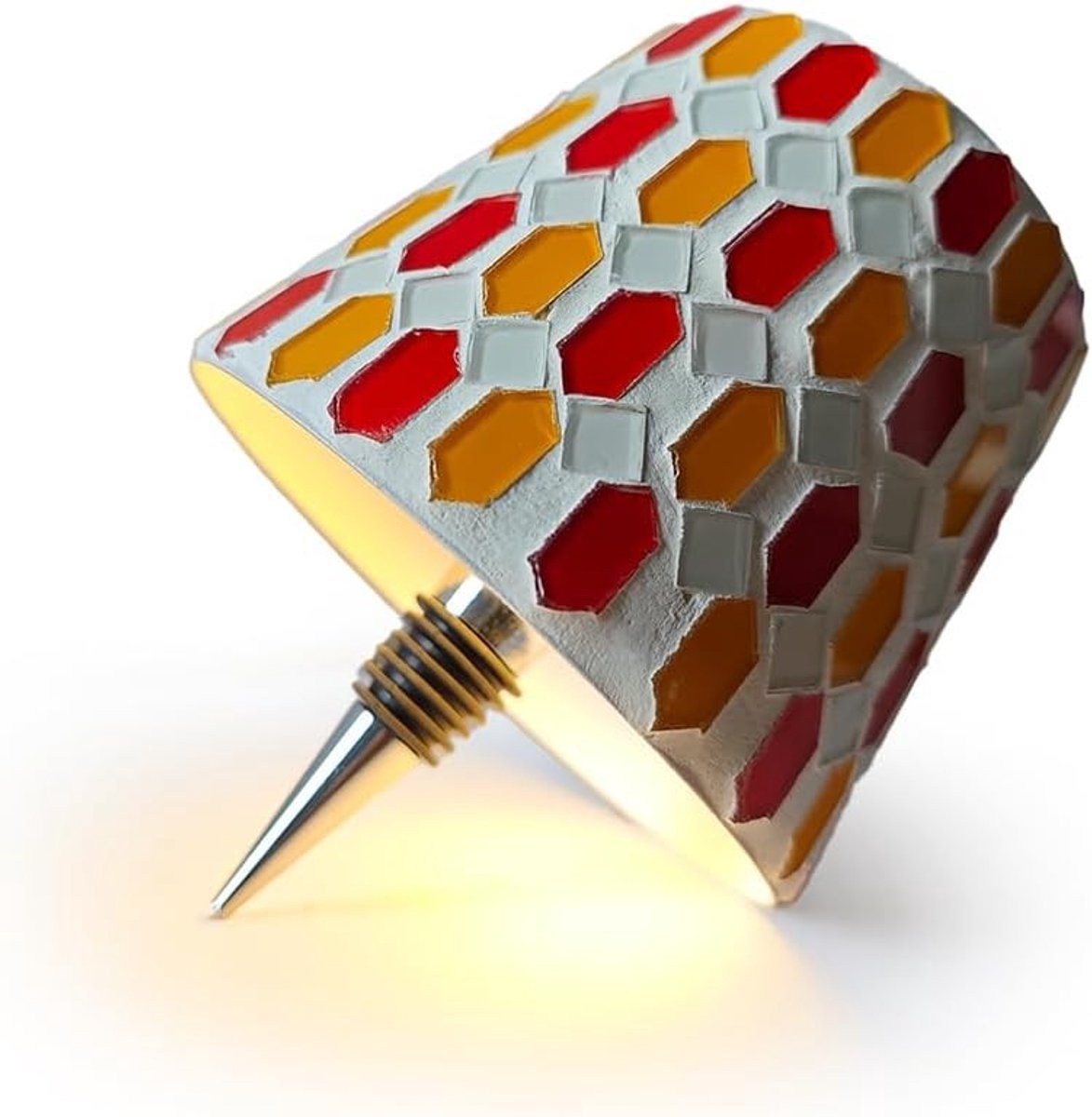 Oplaadbare Flessenlamp - 1 PEZZO - Mozaïek-003 - Draadloze Tafellamp met Touch-Bediening - Voor Woonkamers en Restaurants