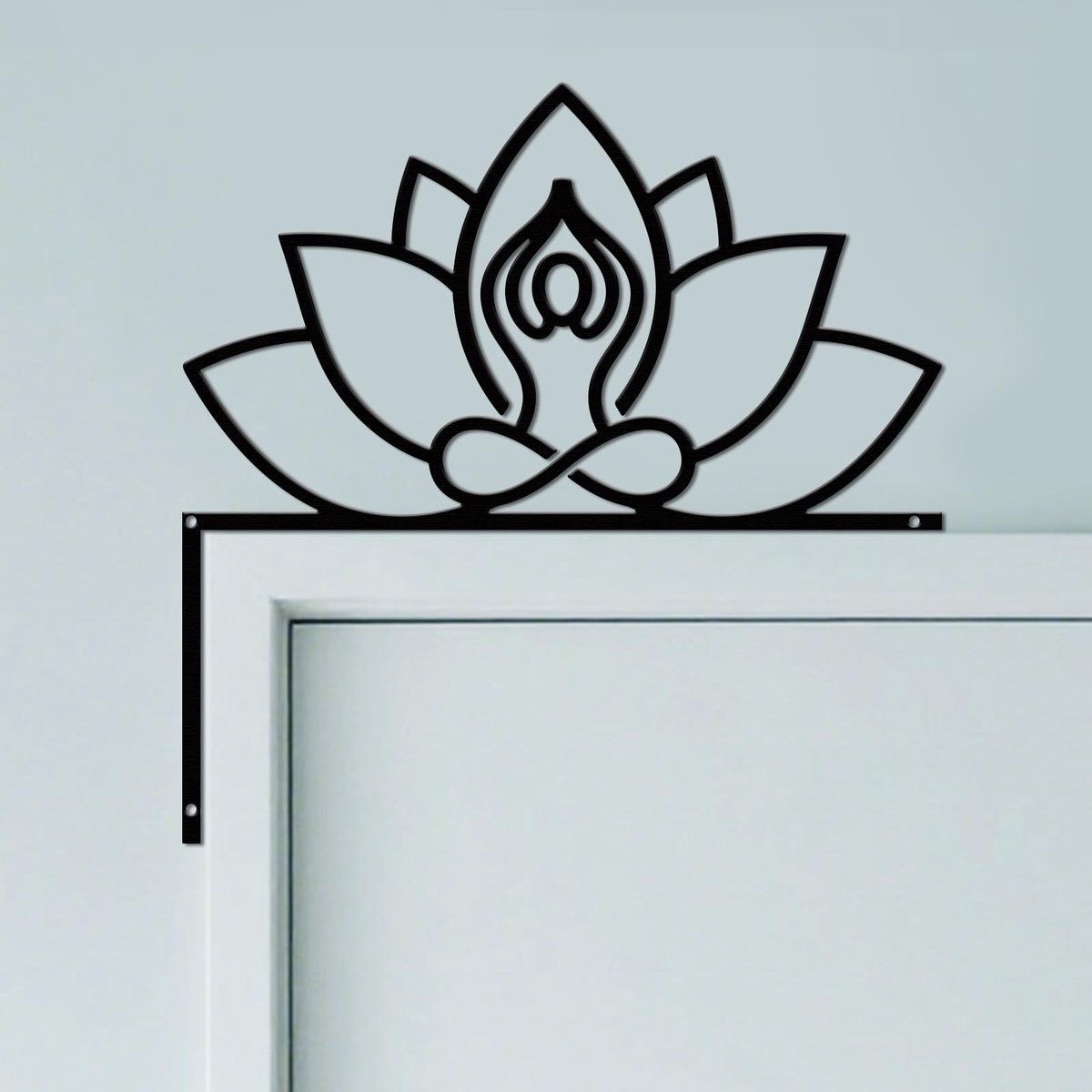Elzusha - Yoga Lotus Deur Topper Muurdecoratie