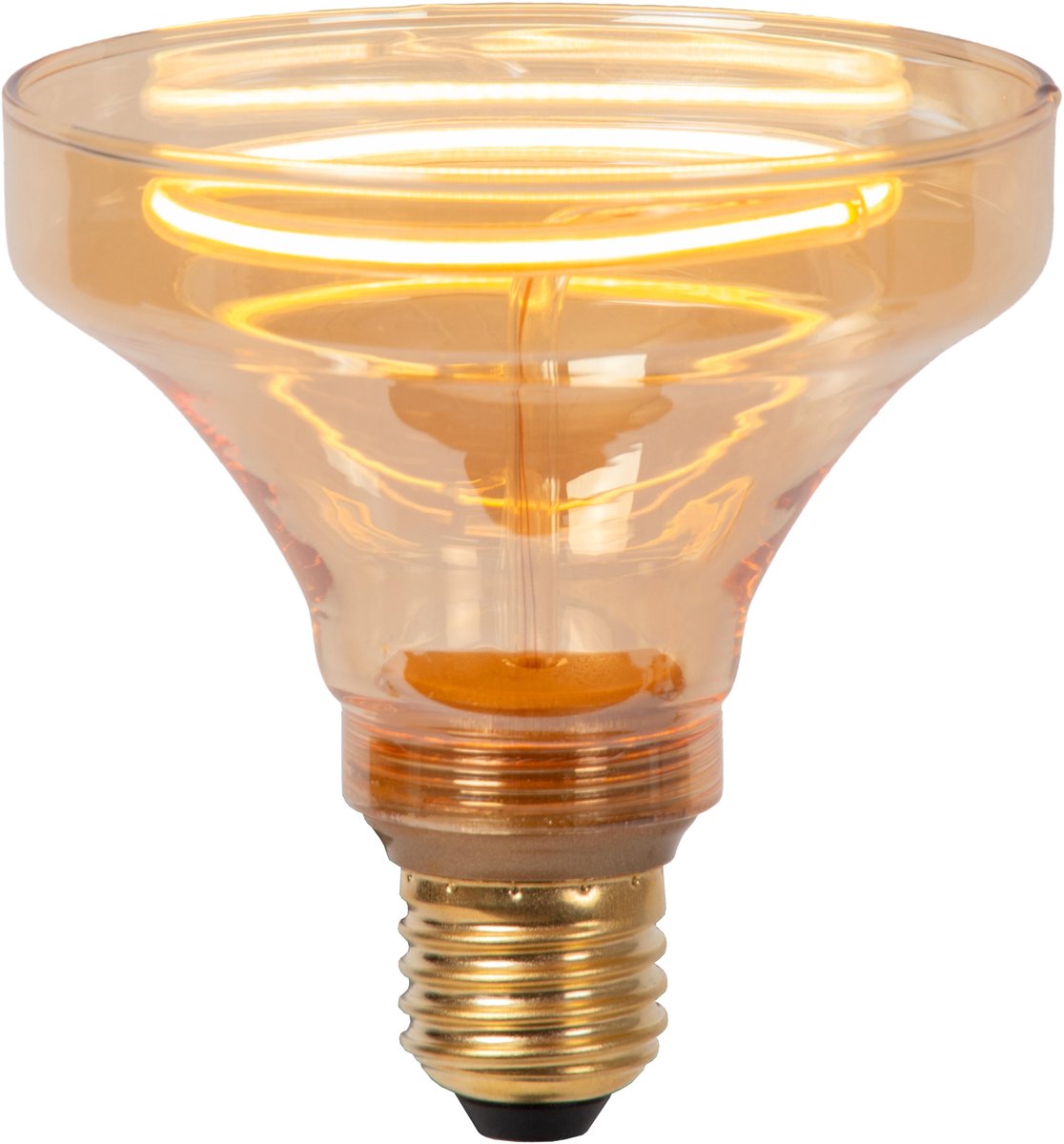 Lucide GO100 - Filament lamp - Ø 10 cm - LED Dimbaar - E27 - 1x4W 2200K - Amber