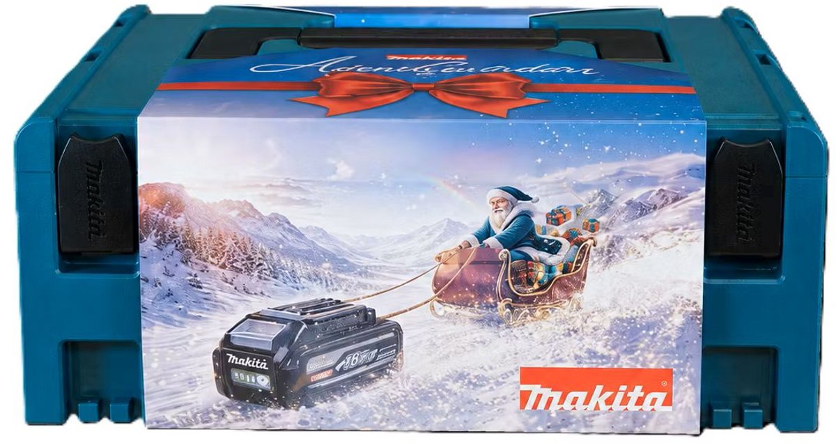 MAKITA Adventskalender in MBox 2- met exclusieve artikelen - 24 verrassingen- Limited Edition - accuboor kerstkado voor Makita fans P-84894