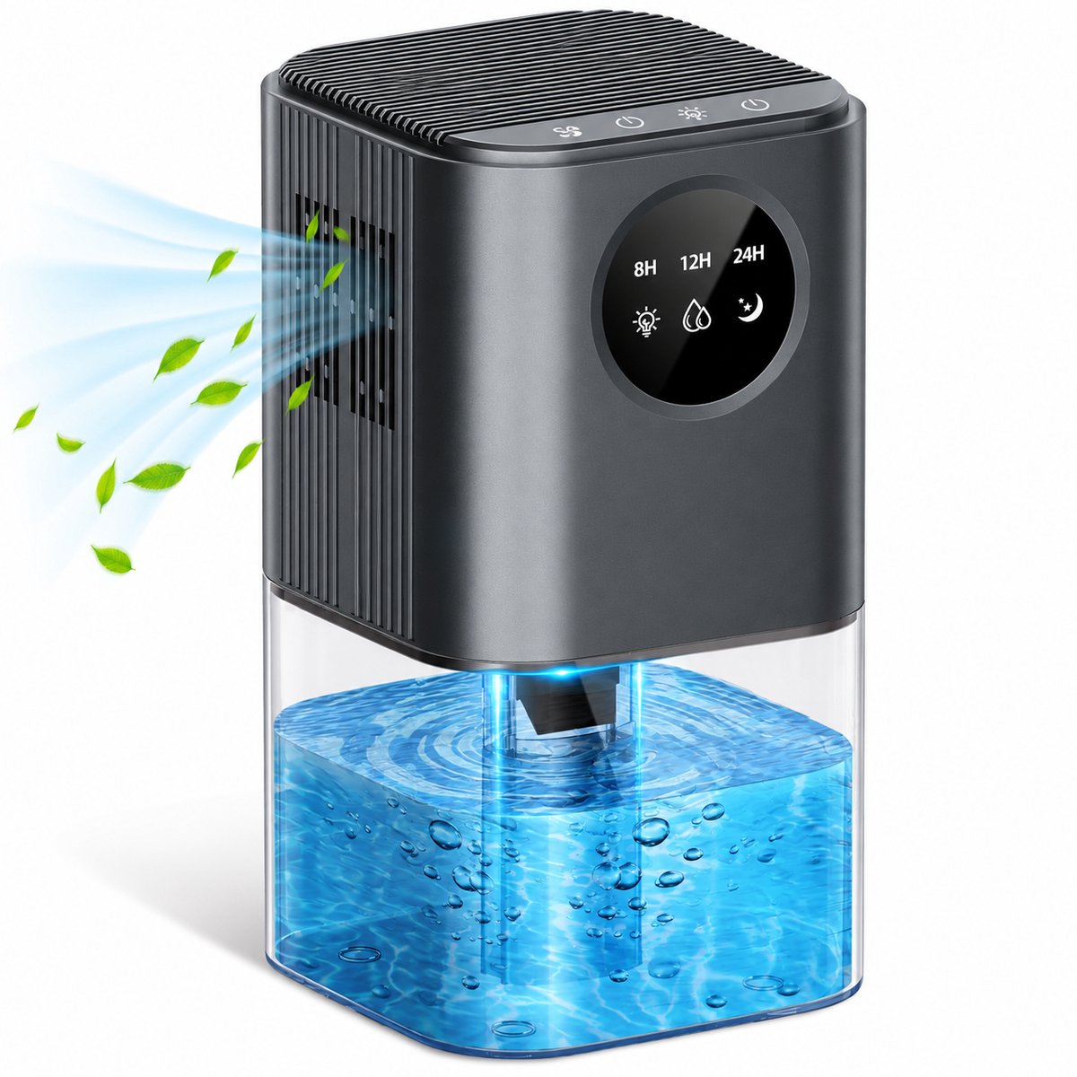 Luchtontvochtiger 1700 ml – Stil & Compact – Slaapmodus – 7-Kleuren LED – Timer 8/12/24 Uur