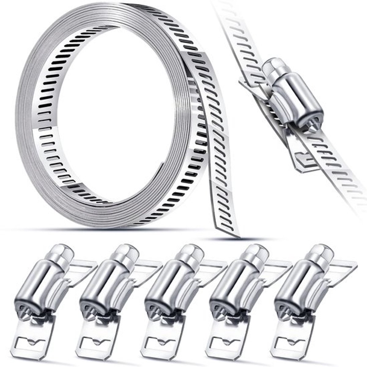 IMstore - Hose clamp - Aanpasbaar - 2 meter - Slang klemmen