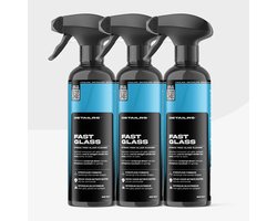 Detailrs Fast Glass 3-pack - Ruitenreiniger - Glasreiniger Auto - Window Cleaner - Interieur & Exterieur Streeploos