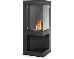 Moritz Bio-ethanol Hoekhaard – Vrijstaande Sfeerhaard – 95 x 58 x 39 cm – 1 L Brander – Zwart