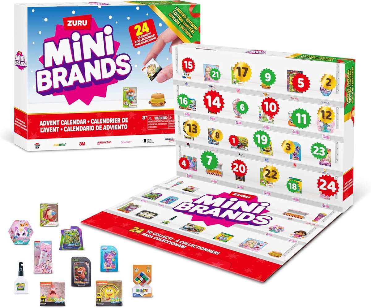 Adventskalender - Multi - 24 Mini's en 4 Exclusieve Mini Speelgoedverzameling - Voor Kinderen en Verzamelaars